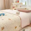 Colcha Acolchada 100% Algodón Pieza Única Sábana de Cama Engrosada de Algodón Puro Sábana para Colchón Tatami Juego de Tres Piezas Adecuado para Todas las Estaciones