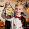 Lápida de Halloween Transfronteriza Vidrio Adorno Colgante Colorido Decoración de Vidrio para el Hogar Decoración de Ventana Atrapasoles para el Jardín