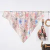 Bufanda de Satén de Seda con Estampado de Cachorro Fresco de Verano, Bufanda Cuadrada Versátil para Viaje, Bufanda Fina para Mujer al por Mayor