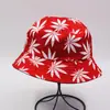 Sombrero de Pescador con Estampado de Hoja de Arce de Algodón para Mujer Sombrero de Cubeta para Hombre Doble Cara Primavera Verano Otoño Sombrero de Sol para Viajes al Aire Libre