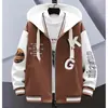 Jaqueta de Outono para Adolescente Menino Menino Grande Marca de Moda Bonito Estudantes do Ensino Médio 16-18 Anos Jaqueta de Baseball Masculina Moletom