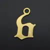 Colar pingente design de 26 letras aço titânio feminino banhado a ouro aço inoxidável acessórios de joias diy pingente de colar atacado