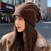 Gorro de punto para mujer con diseño de mariposa, perfecto para otoño e invierno, que ofrece calidez y un look retro, adecuado para cabezas de mayor tamaño y diseñado para hacer que el rostro parezca más pequeño