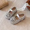Zapatos de Princesa para Niñas Estilo Coreano con Fuegos Artificiales 3D de Pedrería, Cierre Mágico, Suela Suave, Mary Janes, Zapatos Pequeños de Cuero, Zapatos Individuales Versátiles para Bebés Niñas