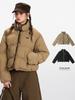 Heyhenry Abrigo de Algodón Estilo Coreano Cuello Alto Corto Holgado con Cordón Mangas Raglán para Mujer Petite Grueso Cálido Chaqueta Invierno