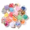 Lentejuelas de Estrella de Colores Colgante de Bola de Cristal Transparente Accesorios para el Cabello Pendientes Anillo Colgante Cuentas Sueltas Colgantes de Bola para Manualidades
