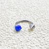 Anillo nasal de cono puntiagudo de ópalo de tres garras de aleación de titanio F136, varilla de herradura de titanio G23, varilla C de circonita, anillo para labio y uña de nariz, joyería para perforación
