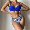 Traje de baño de dos piezas estilo europeo y americano 2026 con copas rígidas Set de bikini de dos piezas Bikini de malla transfronteriza Traje de baño de comercio exterior