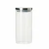 Tapa Redonda de Acero Inoxidable Frasco de Vidrio para Almacenamiento Frasco de Vidrio de Alto Borosilicato para Almacenamiento de Granos de Café y Té Almacenamiento de Granos y Alimentos en la Cocina