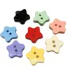 En Stock Botones de Estrella de Cinco Puntas de Dos Ojales Pintados en Spray de Colores Botones de Estrella de Dibujos Animados Botones Decorativos para Camisa y Chaqueta