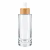 Stock Listo del Fabricante 50ml100ml Botella Cilíndrica de Fondo Grueso Botella para Sub-Embotellado de Cosméticos Esencia de Rocío Puro Hidratante