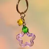 Acessórios de Chaveiro Estrela de Cinco Pontas Vazada Multicor Moda Desenho Animado Acessórios de Joia Tendência Unisex Inteligentes e Fofos