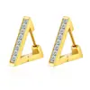 Aretes de botón cuadrados con incrustaciones de diamantes de estilo europeo y americano para mujer, moda, personalidad, versátiles, aretes de diamantes de oro de 18 quilates, venta al por mayor