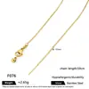 Cadena Universal de Acero Inoxidable Cadena para Clavícula Chapada en Oro de 18K Colgante de Cuentas DIY Cadena Ajustable Collar de Acero de Titanio Joyería