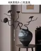 Jarrón de Cerámica de Jingdezhen Estilo Wabi-Sabi Decoración de B&B Maceta de Cerámica Hecha a Mano Arreglo Floral para Sala de Estar Flor Seca Recipiente para Flores de Gres