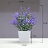 Flores Artificiais de Simulação Decorações Criativas para Mesa de Casa Flores de Plástico Grama Artificial Plantas Verdes Decorações de Interior Mini Decorações Bonsai