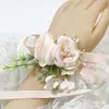 Art Accord 365 Suministros para Bodas Banquete Flor de Simulación para Invitados Ramillete para el Novio Flor de Mano Serie Champagne
