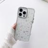 Borde de Estrella Diamante Adecuado para Apple 17/16 Lujoso Galvanizado Punto Diamante Marco Dos en Uno Carcasa Patrón Transparente Funda para Teléfono Móvil