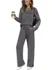 2025 Nuevo Otoño e Invierno Estilo Europeo y Americano de Amazon Pantalones Largos Casuales para Mujer de Manga Larga Cintura Elástica Pierna Ancha