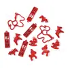Caballo Rojo Festivo Caballo de Madera Joyería con Goteo de Aceite Accesorios Colgante de Caballo del Año Nuevo para Collar Llavero Cadena para Teléfono Móvil Colgante Hecho a Mano