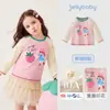Camiseta para Bebé Niña Jerry Top de Manga Larga con Bloques de Color Otoño Niños Nueva Colección Otoño 2026 Ropa para Bebé
