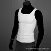 Camiseta sin mangas ajustada para hombre para verano, color liso simple, moderna y elegante
