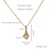 Collar de Acero Inoxidable con Diamantes de Temperamento Nuevo Transfronterizo para Mujer Diseño de Nicho Europeo y Americano Collar Colgante de Lujo Ligero Venta al por Mayor