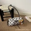Bolso de Hombro con Lunares y Lazo Estilo Coreano para Mujer 2026 Nuevo Bolso Baguette Retro Bolso de Mano para Hombro de Otoño