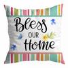 Nova almofada de primavera e verão cross-border pele de pêssego floral impresso casa sofá almofada capa