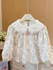 Nueva Camisa Floral Bordada de Primavera para Niñas, Top de Moda Estilo Coreano para Bebés, Ropa Infantil, Moda Infantil de Moda