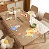 Mantel de mesa de cristal blando Dopamina, mantel de PVC impermeable y a prueba de aceite, protector de escritorio transparente de dibujos animados resistente al calor y a altas temperaturas