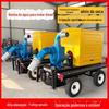 Caminhão-bomba portátil para prevenção de inundações, caminhão-bomba móvel de grande vazão para prevenção de inundações e alívio de secas, caminhão-bomba a diesel de 500 pés cúbicos.