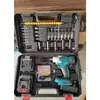 Chave de Impacto Recarregável a Bateria de Lítio para Trabalho em Andaimes, Marcenaria, Reparo Automotivo, Chave Elétrica Sem Escovas com Soquete e Pistola de Ar