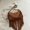 Bolso cruzado de borlas para mujer, modelo 2026, bolso de hombro moderno y elegante, único y estiloso, adecuado para el trabajo y los desplazamientos, bolso de axila