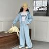Conjunto Casual Esportivo Duas Peças Estiloso para Meninas Primavera e Outono 2026 Novo Estilo Coreano Roupa de Outono Infantil para Meninas Mais Velhas Tendência