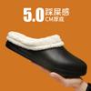 Pantuflas de algodón cálidas con forro polar de talla grande para mujer, pantuflas de algodón de invierno para parejas, pantuflas de lana antideslizantes, zapatos de algodón impermeables