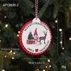 Colgante decorativo de letrero de cuenta regresiva de Navidad de madera transfronterizo, adorno colgante, reno, Papá Noel, decoraciones de árbol de Navidad