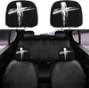 Funda de Reposacabezas para Coche con Estampado de Calavera Negra de Comercio Exterior Transfronterizo, Estilo Elástico Universal, Funda de Reposacabezas para Coche Original y Divertida