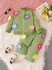 Ropa para Niñas Sudadera de Primavera Conjunto Estilo Occidental Ropa Primavera y Otoño 2025 Conjunto de Dos Piezas de Manga Larga para Niña Pequeña Ropa para Bebés y Niños