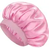 Touca de Banho de Cor Sólida de Aba Larga Transfronteiriça Touca Noturna de Cetim de Alta Elasticidade Mais Vendida na Amazon Turban Touca de Beleza Cuidados com o Cabelo Touca de Quimioterapia