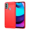 Funda Adecuada para Teléfono Móvil Lenovo K14, Funda Protectora de Silicona TPU para Teléfono Móvil Lenovo K14 con Patrón de Fibra de Carbono Cepillada Anti-Caídas