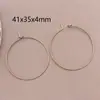 Aretes Redondos de Aro en Forma de 9 de Acero Inoxidable con Galvanoplastia al Vacío Dorada, Múltiples Especificaciones 15-40mm, Accesorios para Joyería DIY
