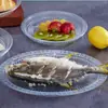 Pratos Descartáveis Pratos de Jantar de Plástico Pratos Transparentes Utensílios de Mesa para Piquenique Bolo Comercial Frutas Vermelhas Comida de Aniversário Grau Alimentício