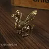 Tangteng Latão Quatro Animais Sagrados: Dragão Verde, Pássaro Vermelho, Tigre Branco, Tartaruga Negra Escultura de Bronze Ornamento Animal de Estimação para Chá Artesanato Animal Pequeno Ornamento
