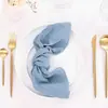 Borda de bloqueio guardanapo algodão bambu pano de boca tecido Zou hotel festa de casamento decoração de mesa ocidental venda quente transfronteiriça fabricantes