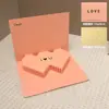 Tarjeta de felicitación de amor estéreo 3D con grabación e iluminación, Tarjeta del Día de San Valentín y Día de San Valentín Chino para grabación de voz, Tarjeta de cumpleaños de alta calidad para amigos