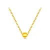 Concha de água ouro atacado pingente de ouro 999 anel de ouro duro 3D corrente colar feminino explosões ao vivo uma geração de cabelo