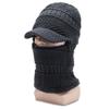 Gorro de lana para hombre y mujer para otoño e invierno, cálido, con forro polar, grueso, para ciclismo, resistente al frío, estilo noreste, bufanda, una venta al por mayor