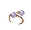 Accesorios DIY S925 plata esterlina anillo de perlas soporte vacío anillo dulce artístico de doble cuenta anillo anillo producto semiacabado 6-8 mm