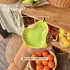 Plato de cerámica estilo Ins de alto valor con diseño de dibujos animados, platillo para salsa para el hogar, nuevo plato creativo con forma de animal lindo para snacks